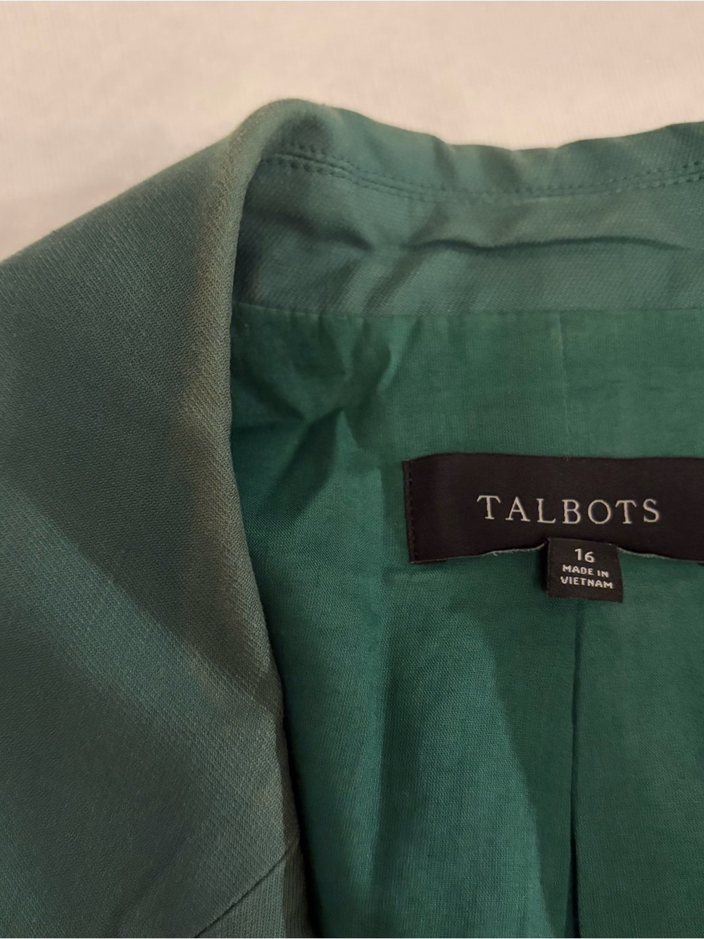 Talbots Green Lightweight Button-Front Jacket - Picture 3 of 3